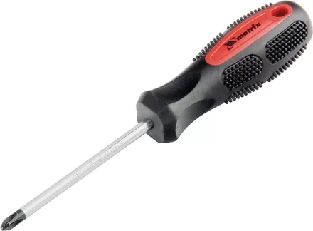 Отвертка Anti-Slip Ph1 х 150 мм CrV двухкомп. рукоятка MATRIX 12246 купить в Ханты-Мансийске