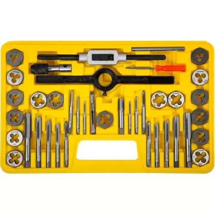 Набор метчиков и плашек STAYER "MASTER", плашки 17шт, метчики 17шт, метчикодерж. 2шт, плашкодерж. 1шт, резьбомер 1шт, отвертка 1шт, 40 предметов 2805-H40_z01 купить в Ханты-Мансийске