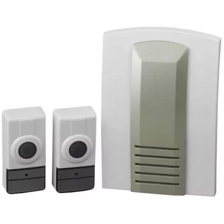 Звонок СВЕТОЗАР "ВОЛНА" радиочастотный беспроводной, 16 мелодий, 2 кнопки, 4,5В SV-58066-2 купить в Ханты-Мансийске