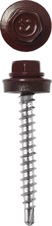 Саморезы ЗУБР окраш., RAL 8028 земел.-коричн., для крепл. кров. матер. к металл. констр., 5.5x19мм, 500шт 4-300315-55-019-8028 купить в Ханты-Мансийске