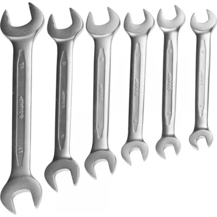 Набор ЗУБР &quot;ПРОФИ&quot;: Ключи гаечные рожковые, Cr-V сталь, хромированные, 8х19мм, 6шт 27021-H6 купить в Ханты-Мансийске