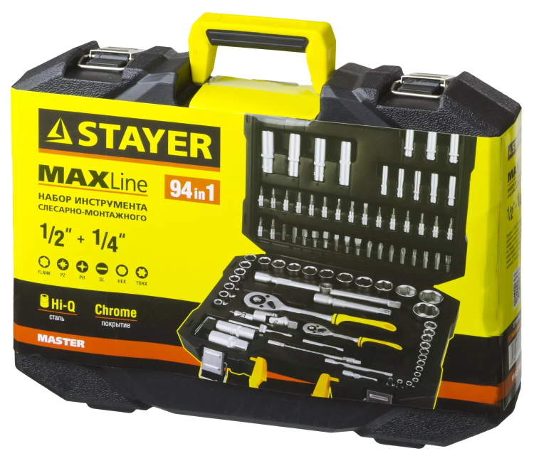 Набор слесарно-монтажного инструмента STAYER "MASTER", 94 предмета 27760-H94 купить в Ханты-Мансийске
