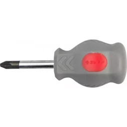 Отвертка ЗУБР "МАСТЕР" "ТЕХНИК" STUBBY, Cr-v, эргономичная двухкомпонентная рукоятка, PZ №2, 38мм 25063-38-2_z01