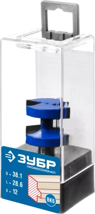 ЗУБР 38.1 x 28.6 мм, хвостовик 12 мм, фреза пазо-шиповая наборная, Профессионал (28731-38.1-2) купить в Ханты-Мансийске