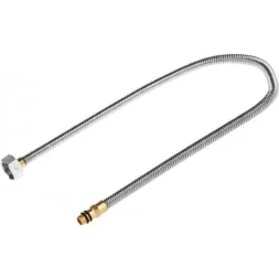 Подводка ЗУБР "ЭКСПЕРТ" сильфонная из нержавеющей стали, для смесителя, укороченная, г/ш (гайка-штуцер), 1/2", 0,6м 51012-060