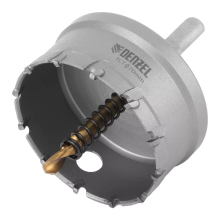 Коронка по металлу твердосплавная, 70 мм Denzel 724020 купить в Ханты-Мансийске