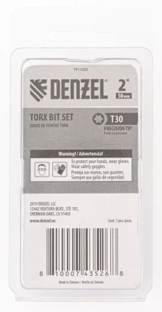 Бита T30x50, 5 шт. Denzel 7711323 купить в Ханты-Мансийске