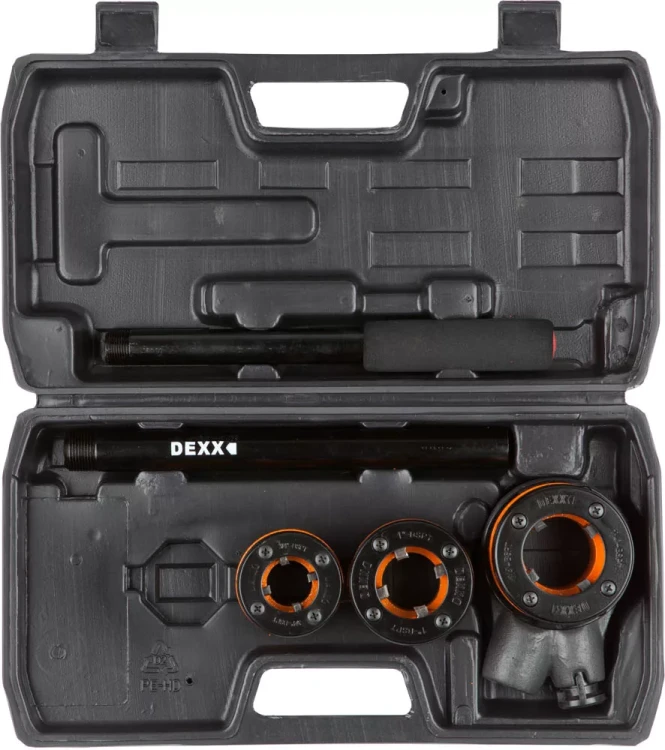 Набор DEXX: Клуппы трубные, с трещоткой 620мм, №3: 1/2", 3/4", 1" 28280-H3 купить в Ханты-Мансийске