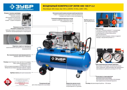 Компрессор воздушный ЗКПМ-440-100-Р-2.2 серия ПРОФЕССИОНАЛ купить в Ханты-Мансийске