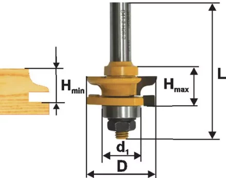 Фреза комбинированная рамочная ф41х24мм хв. 12мм 46526 купить в Ханты-Мансийске