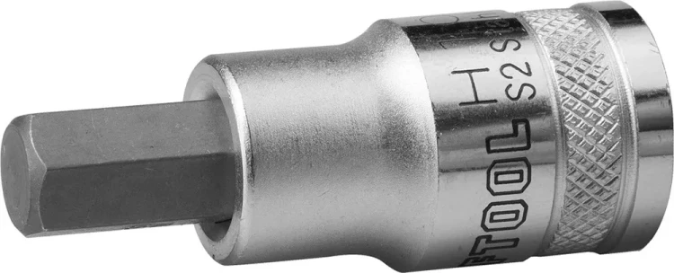 Торцовая бита-головка KRAFTOOL "INDUSTRIE QUALITAT", материал S2, HEX, сатинированная, 1/2", H10 27908-10_z01 купить в Ханты-Мансийске