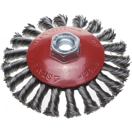 ЗУБР "ПРОФЕССИОНАЛ". Щетка коническая для УШМ, плетеные пучки стальной проволоки 0,5мм, 115ммхМ14 35269-115_z02 купить в Ханты-Мансийске