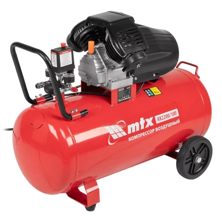 Компрессор воздушный MTX КК-2200/100, 2,2 кВт, 350 л/мин, 100 л, прямой привод, масляный купить в Ханты-Мансийске