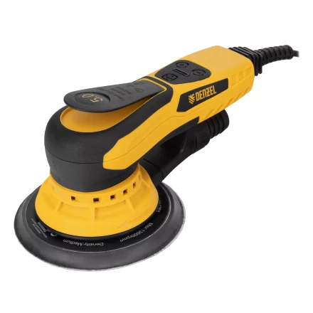Машина шлифовальная орбитальная бесщет Denzel OS-150-BL 27606, 350 Вт, 4000-10000 об/мин купить в Ханты-Мансийске