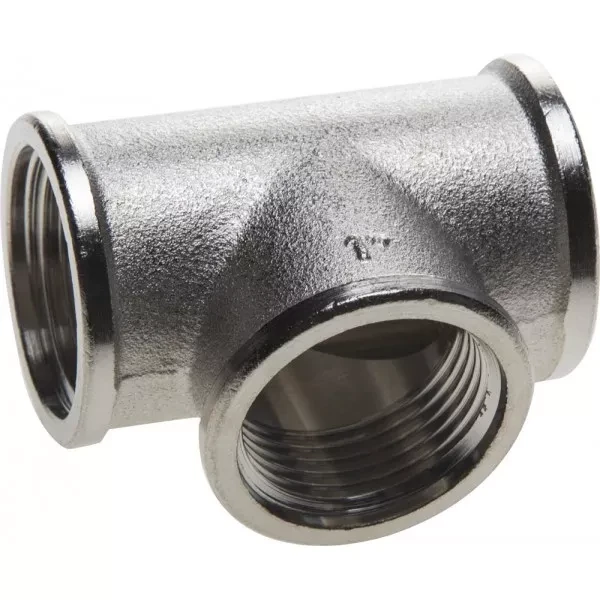 Тройник GENERAL FITTINGS никелированная латунь, г/г/г, 1" 51052-1 купить в Ханты-Мансийске