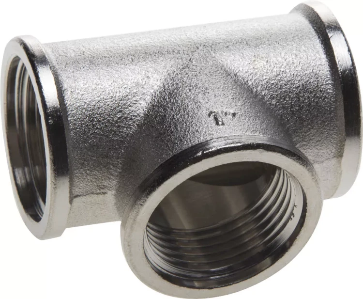 Тройник GENERAL FITTINGS никелированная латунь, г/г/г, 1" 51052-1 купить в Ханты-Мансийске
