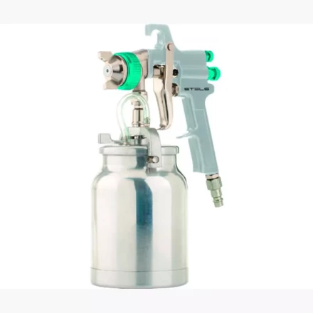Пневматический краскопульт AS 702 НP профессиональный, всасывающего типа, сопло 1,8 мм и 2,0 мм Stels 57364 купить в Ханты-Мансийске