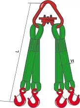 Строп текстильный четырехветвевой 4СТ 12.5 т L=6.5 м РА 150 мм Звено РТ-3 купить в Ханты-Мансийске