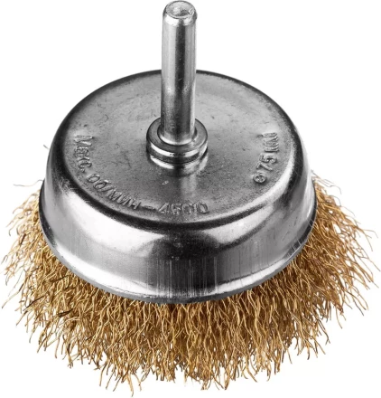 DEXX. Щетка чашечная для дрели, витая стальная латунированная проволока 0,3мм, 75мм 35109-075 купить в Ханты-Мансийске