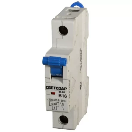 Выключатель автоматический СВЕТОЗАР 1-полюсный, 50 A, "B", откл. сп. 6 кА, 230 / 400 В SV-49051-50-B купить в Ханты-Мансийске