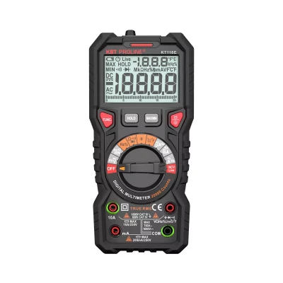 Мультиметр цифровой КВТ KT 118E с True RMS и автоматическим выбором пределов измерений (88548)