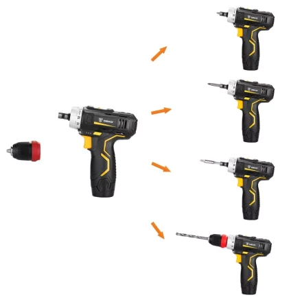 Дрель аккумуляторная в наборе DEKO GCD12DU3 3 в 1, 063-4081 купить в Ханты-Мансийске