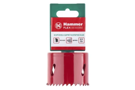 Коронка биметаллическая HAMMER Ф57х38мм 5/8" BiMETALL (224-011) купить в Ханты-Мансийске