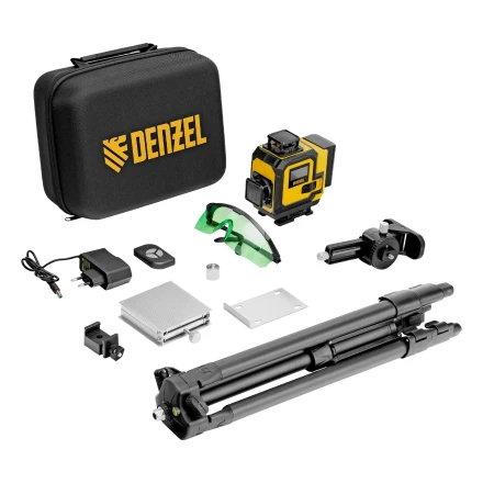 Лазерный уровень мультипризменный DLV 360-4T, 30 м, зеленый луч, Li-Ion 2,4 Aч, штатив// Denzel 350815 купить в Ханты-Мансийске