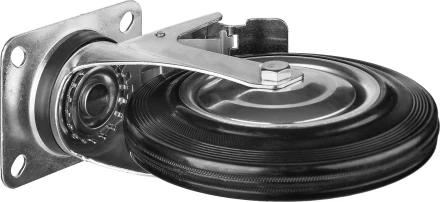 ЗУБР d 200 мм, г/п 185 кг, игольчатый подшипник, резина/металл, поворотное колесо, Профессионал (30936-200-S) купить в Ханты-Мансийске