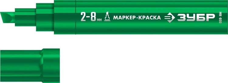 ЗУБР МК-800 зеленый, 2-8 мм клиновидный маркер-краска (06327-4) купить в Ханты-Мансийске