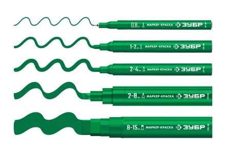 ЗУБР МК-800 зеленый, 2-8 мм клиновидный маркер-краска (06327-4) купить в Ханты-Мансийске