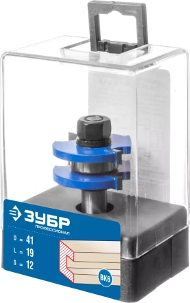 ЗУБР 41 x 19 мм, хвостовик 12 мм, фреза комбинированная пазо-шиповая, Профессионал (28732-41) купить в Ханты-Мансийске