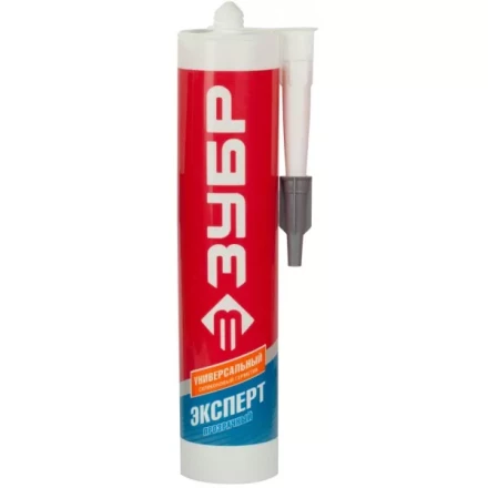 Герметик силиконовый ЗУБР "ЭКСПЕРТ" прозрачный, универсальный, 280мл 41233-2 купить в Ханты-Мансийске