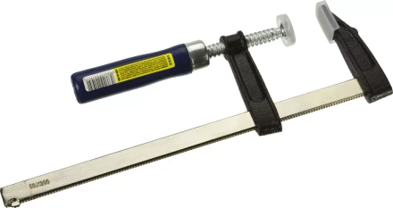 Струбцина DEXX, тип &quot;F&quot;, деревянная ручка, стальная закаленная рейка, 50х200мм 3205-50-200 купить в Ханты-Мансийске