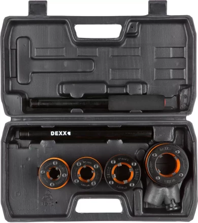 Набор DEXX: Клуппы трубные, с трещоткой 620мм, №4: 1/2&quot;, 3/4&quot;, 1&quot;, 1 1/4&quot; 28280-H4 купить в Ханты-Мансийске