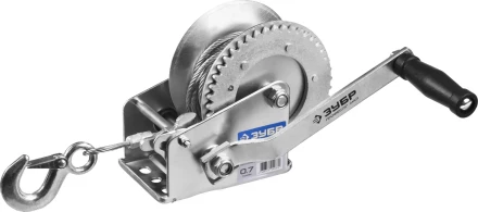 Лебедка ручная барабанная ЗУБР &quot;ПРОФЕССИОНАЛ&quot;, тяговая, тросовая, 0,7т, 8м 43113-0.7_z01 купить в Ханты-Мансийске