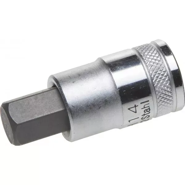 Торцовая бита-головка KRAFTOOL "INDUSTRIE QUALITAT", материал S2, HEX, сатинированная, 1/2", H14 27908-14_z01 купить в Ханты-Мансийске