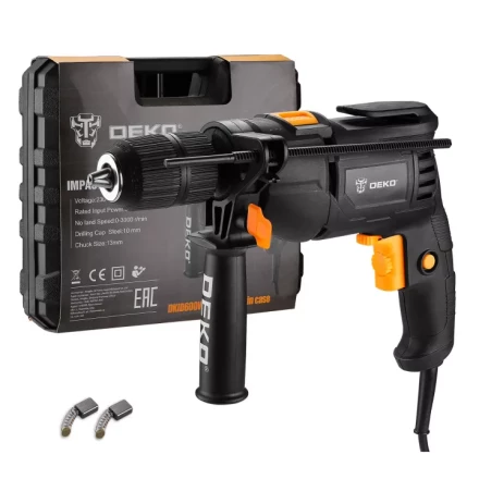 Дрель ударная DEKO DKID600W, 063-4163, в кейсе купить в Ханты-Мансийске