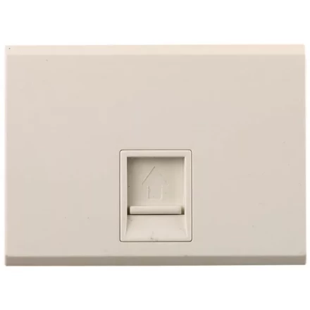 Розетка СВЕТОЗАР "ЭФФЕКТ" компьютерная, одинарная, без вставки и рамки, цвет бежевый SV-54419-B купить в Ханты-Мансийске