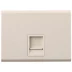 Розетка СВЕТОЗАР "ЭФФЕКТ" компьютерная, одинарная, без вставки и рамки, цвет бежевый SV-54419-B купить в Ханты-Мансийске