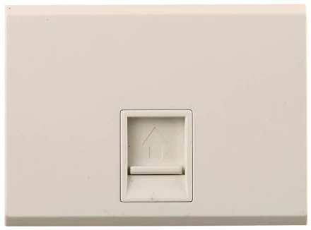 Розетка СВЕТОЗАР "ЭФФЕКТ" компьютерная, одинарная, без вставки и рамки, цвет бежевый SV-54419-B купить в Ханты-Мансийске