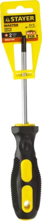 Отвертка STAYER &quot;MASTER&quot;, двухкомпонентная рукоятка, магнитный наконечник, PH2x100мм 2510-2-10_z01 купить в Ханты-Мансийске