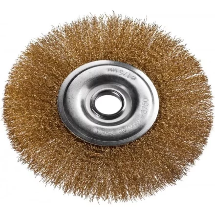 DEXX. Щетка дисковая для УШМ, витая стальная латунированная проволока 0,3мм, 175ммх22мм 35101-175 купить в Ханты-Мансийске