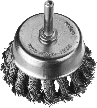 DEXX. Щетка чашечная со шпилькой, жгутированная стальная проволока 0,5мм, 75мм 35111-075 купить в Ханты-Мансийске