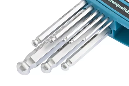 Набор ключей имбусовых HEX 1,5–10 мм S2 9 шт удлиненные с шаром сатинированные Gross 16403 купить в Ханты-Мансийске