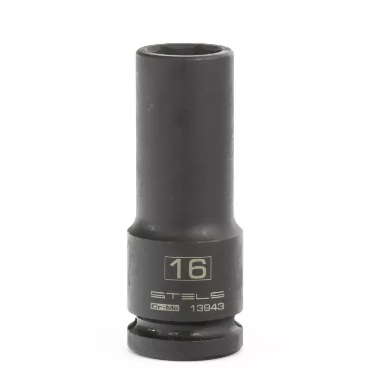 Головка ударная удлиненная шестигранная 16 мм 1/2" CrMo Stels 13943 купить в Ханты-Мансийске