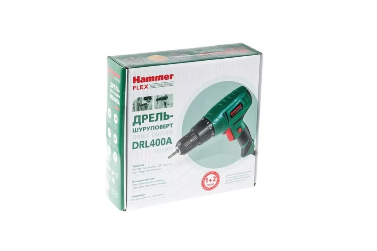 Дрель-шуруповерт HAMMER Flex DRL400A купить в Ханты-Мансийске