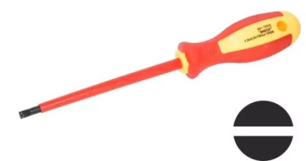 Отвертка диэлектрич. шлицевая 0,8х5х125мм, 1000В 19692 купить в Ханты-Мансийске