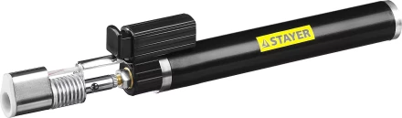 Газовая горелка STAYER &quot;PROFESSIONAL&quot;, 2в1, пьезоподжиг, регулировка пламени, 4 насадки, 1200С 55505-H6 купить в Ханты-Мансийске