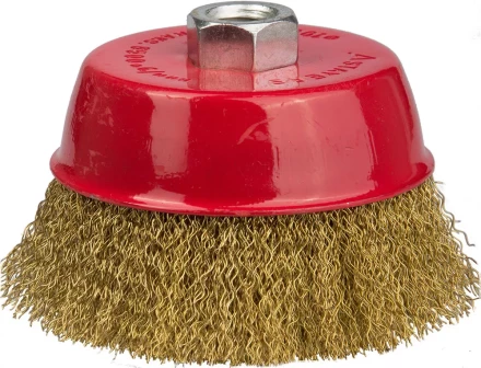 STAYER "PROFESSIONAL". Щетка чашечная для УШМ, витая стальная латунированная проволока 0,3мм, 100ммхМ14 35125-100_z01 купить в Ханты-Мансийске